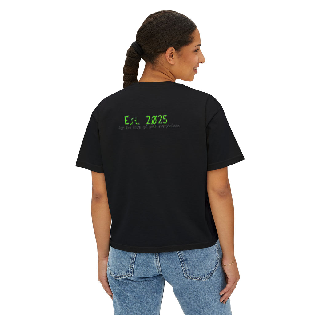 Fur Health Sake Women's Boxy Tee — Cute Dachshund Pet Wellness Shirt (Est. 2025)