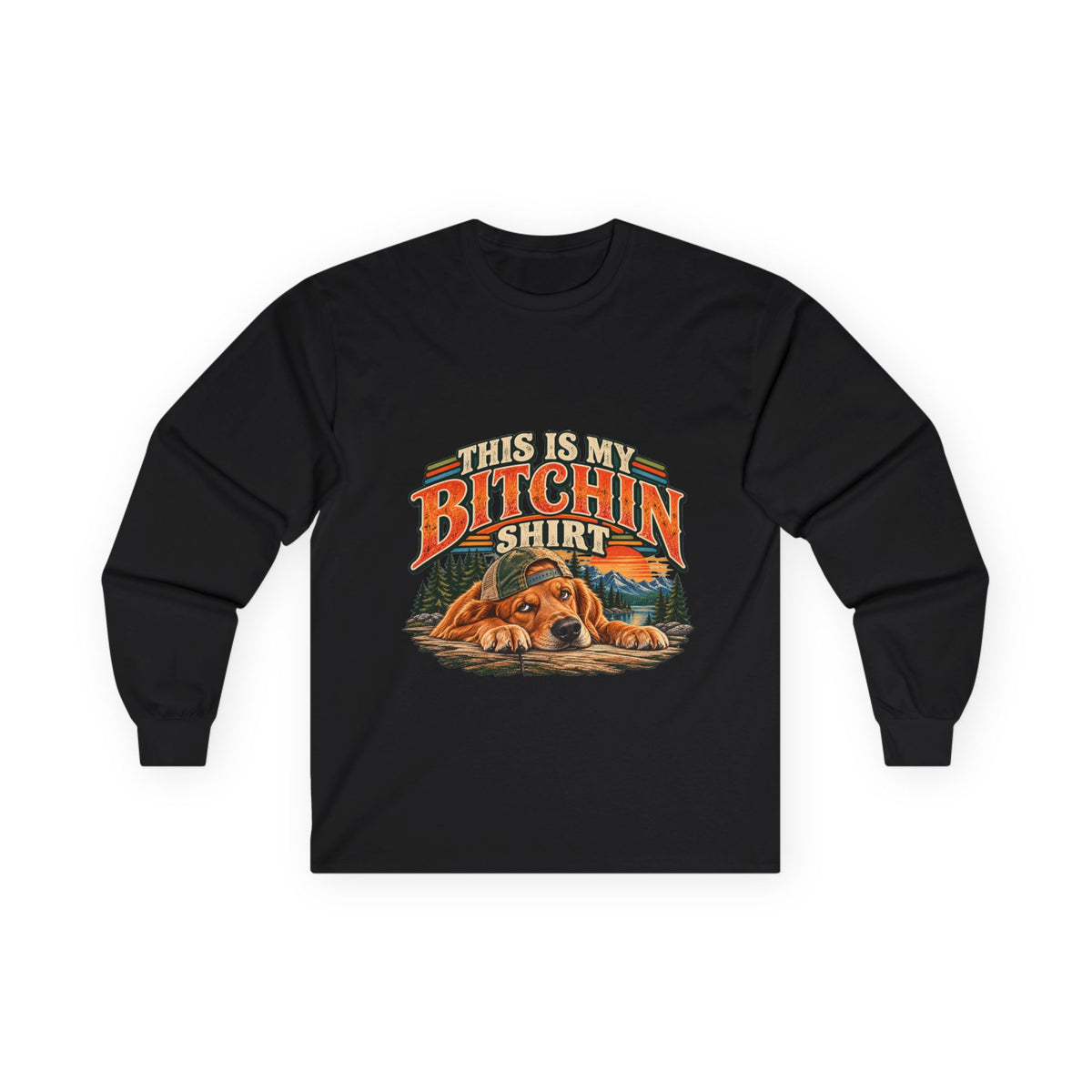 Long Sleeve Tee — "This Is My Bitchin' Shirt" Retro Dog Graphic