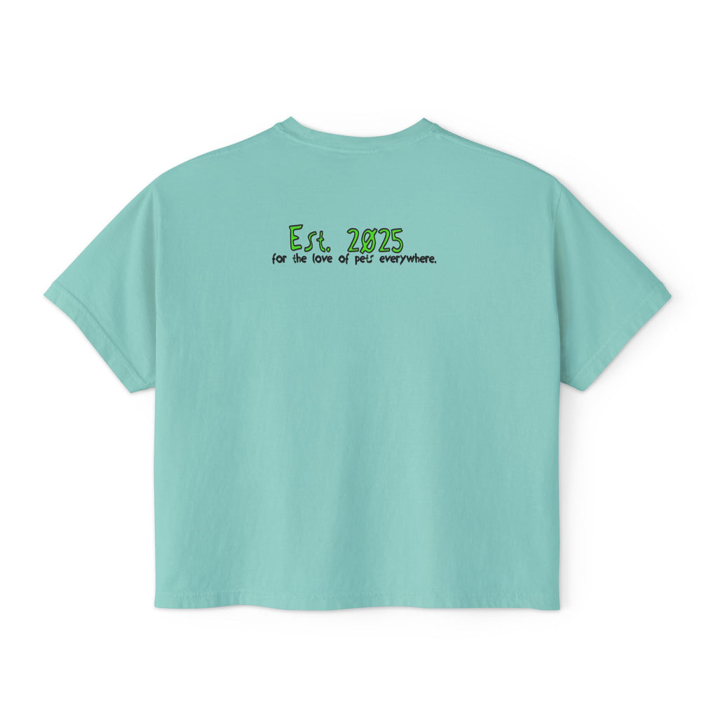 Fur Health Sake Women's Boxy Tee — Cute Dachshund Pet Wellness Shirt (Est. 2025)