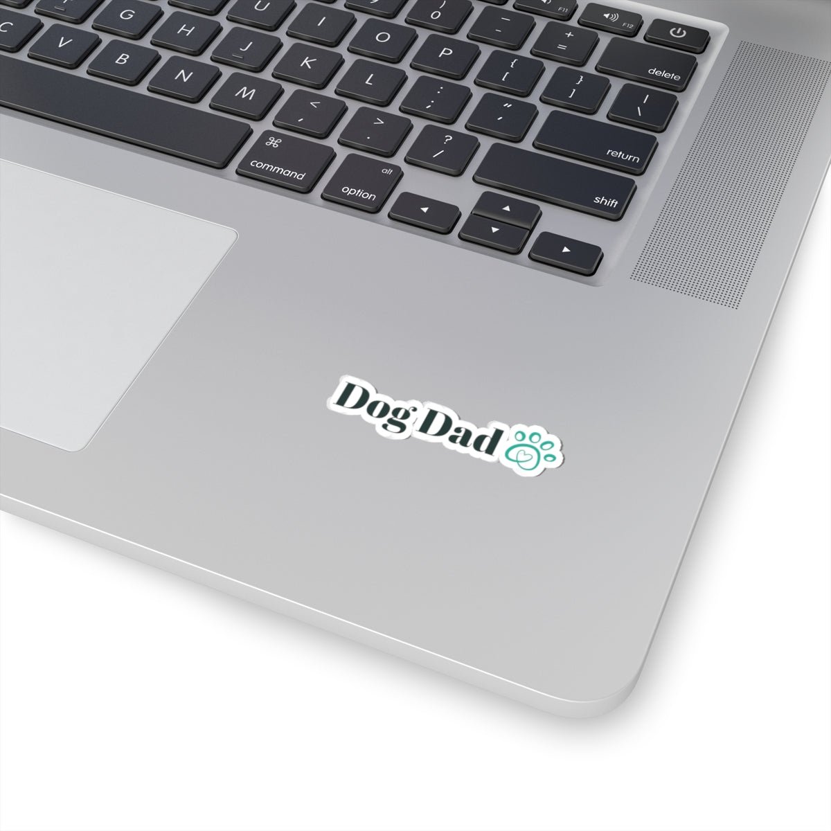 Dog Dad Kiss-Cut Sticker — Paw Print Vinyl Decal for Laptops, Water Bottles & Cars