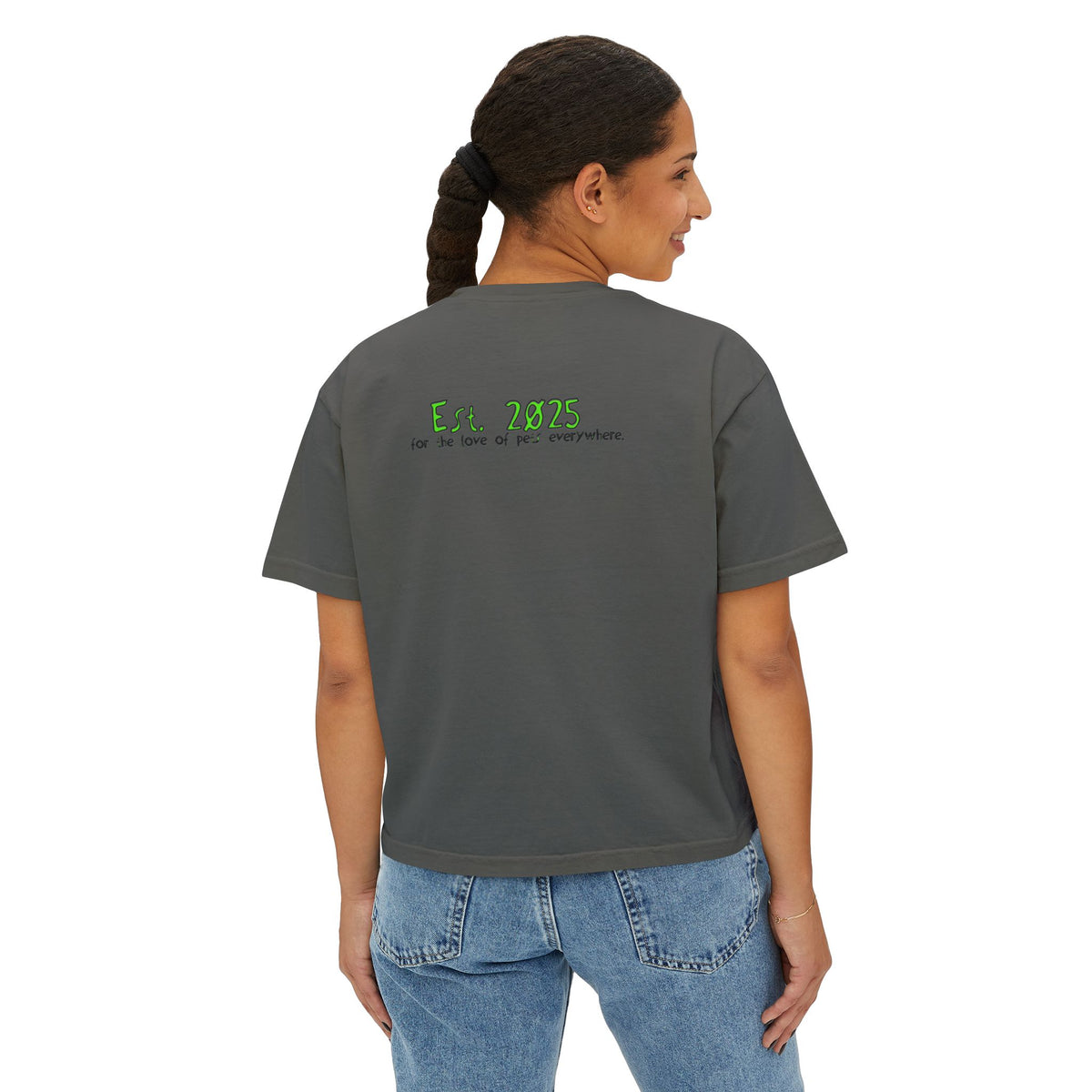 Fur Health Sake Women's Boxy Tee — Cute Dachshund Pet Wellness Shirt (Est. 2025)