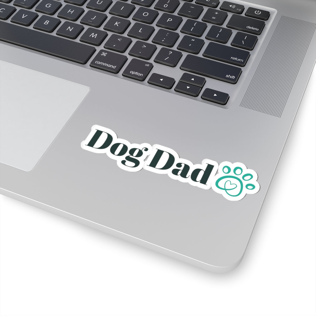 Dog Dad Kiss-Cut Sticker — Paw Print Vinyl Decal for Laptops, Water Bottles & Cars