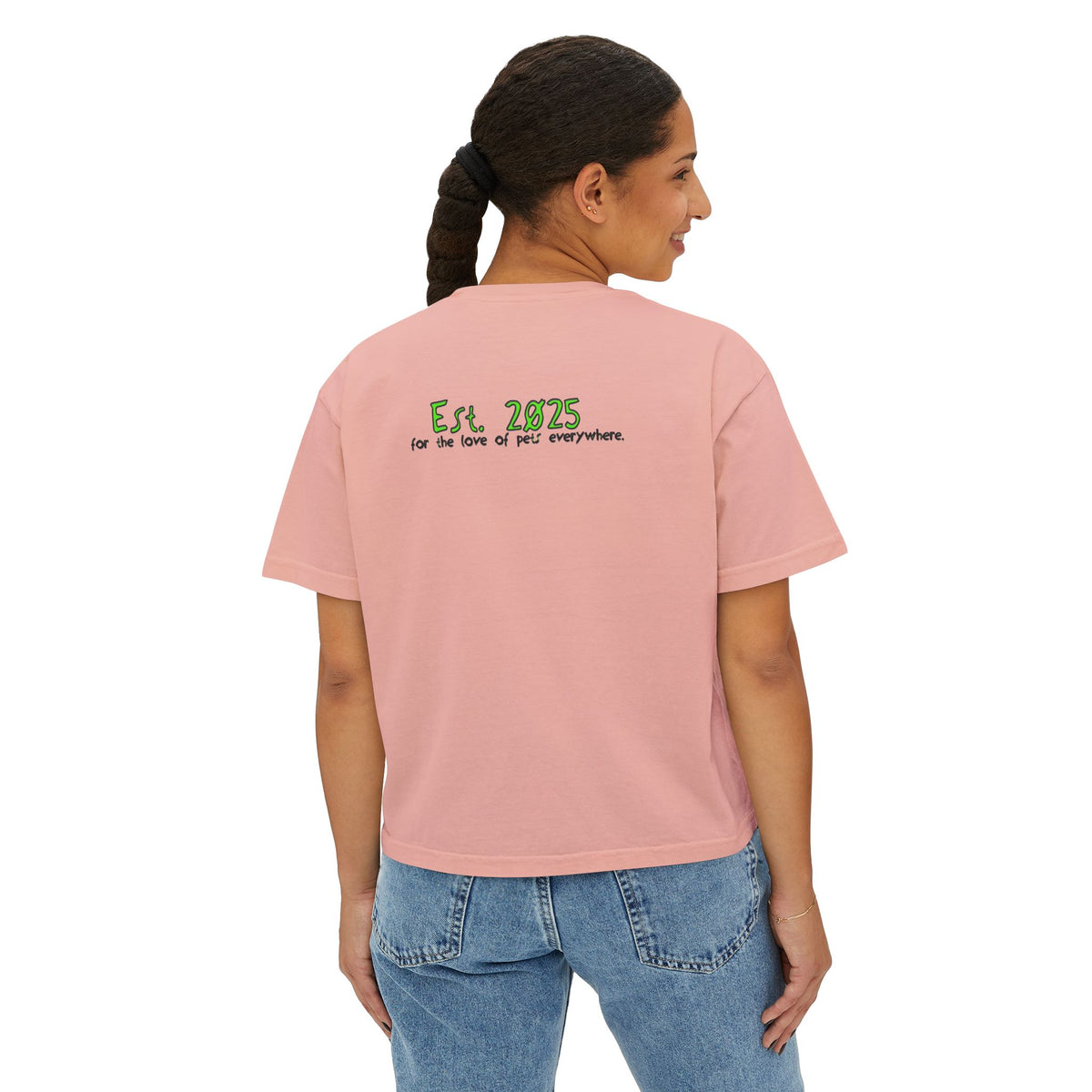 Fur Health Sake Women's Boxy Tee — Cute Dachshund Pet Wellness Shirt (Est. 2025)