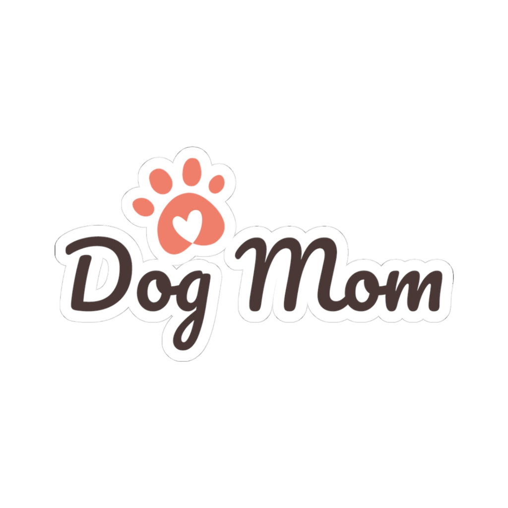 Dog Mom Sticker — Cute Paw Print Kiss-Cut Sticker for Dog Lovers