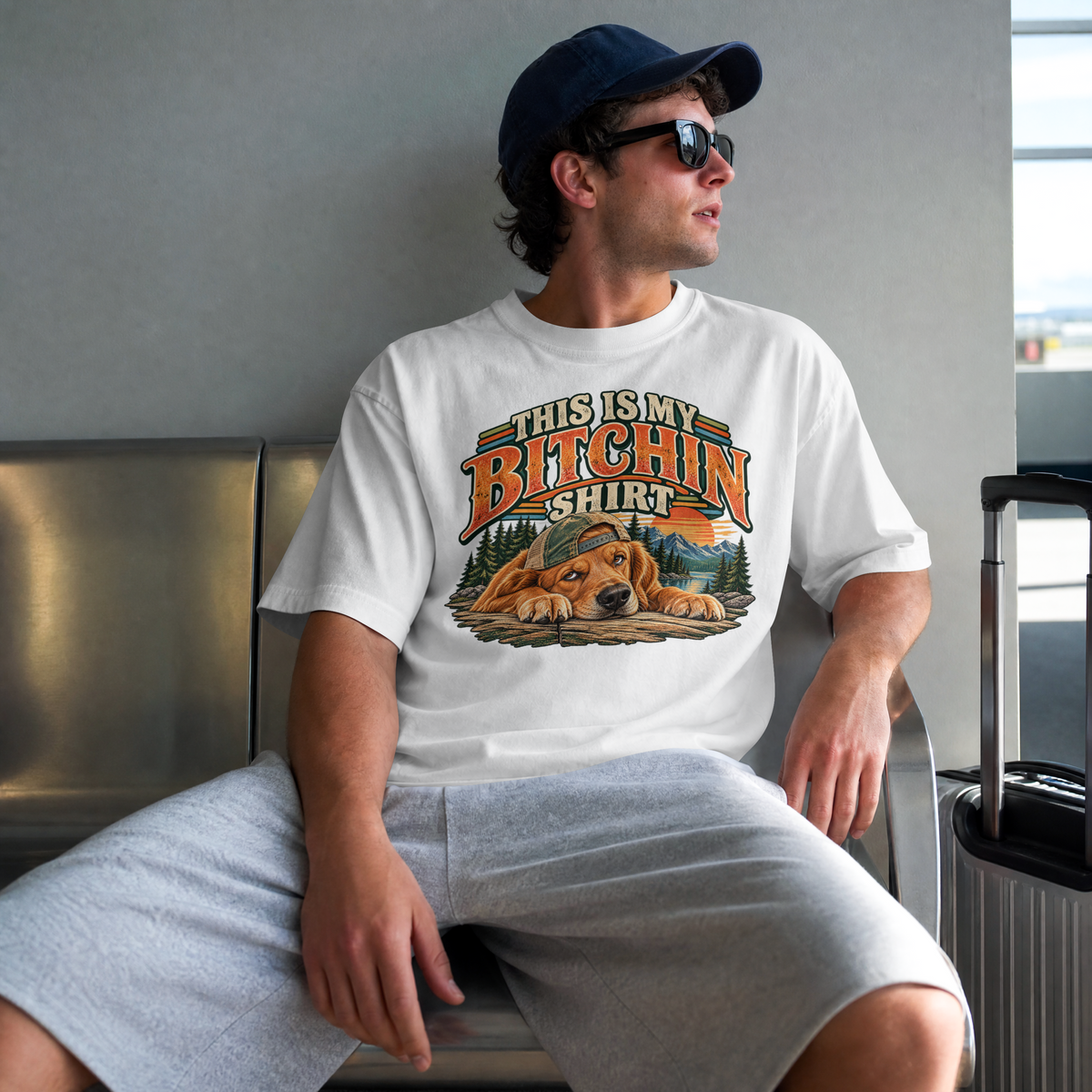 Long Sleeve Tee — "This Is My Bitchin' Shirt" Retro Dog Graphic
