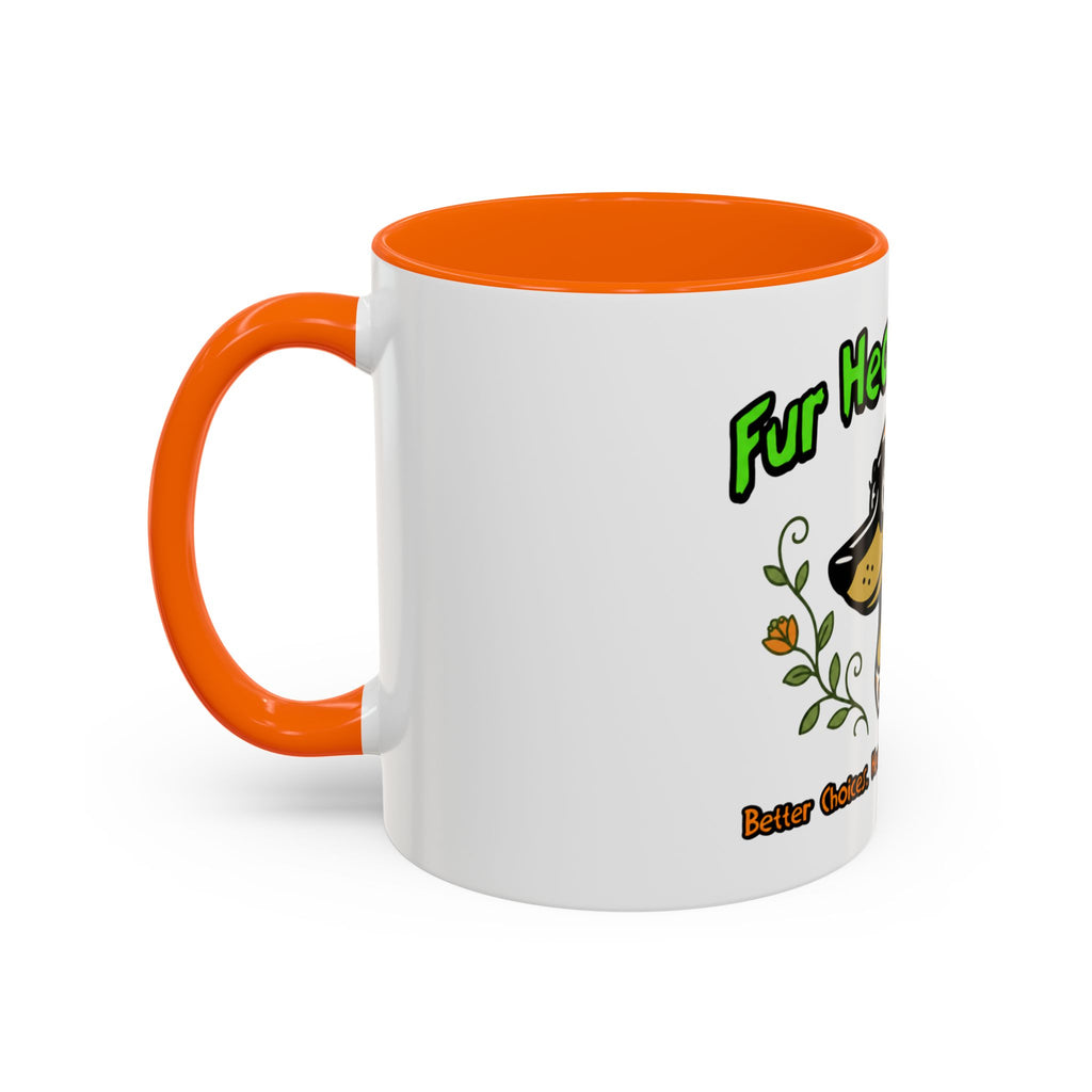 Dog Lover Coffee Mug — “Fur Health Sake” Cute Dachshund Accent Mug (11/15oz)