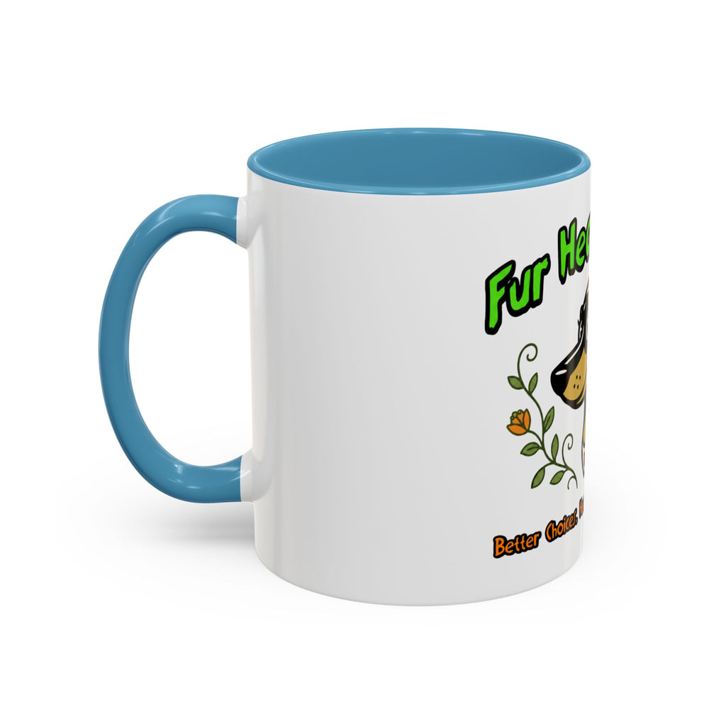Dog Lover Coffee Mug — “Fur Health Sake” Cute Dachshund Accent Mug (11/15oz)