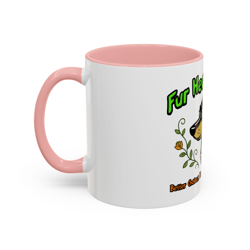 Dog Lover Coffee Mug — “Fur Health Sake” Cute Dachshund Accent Mug (11/15oz)