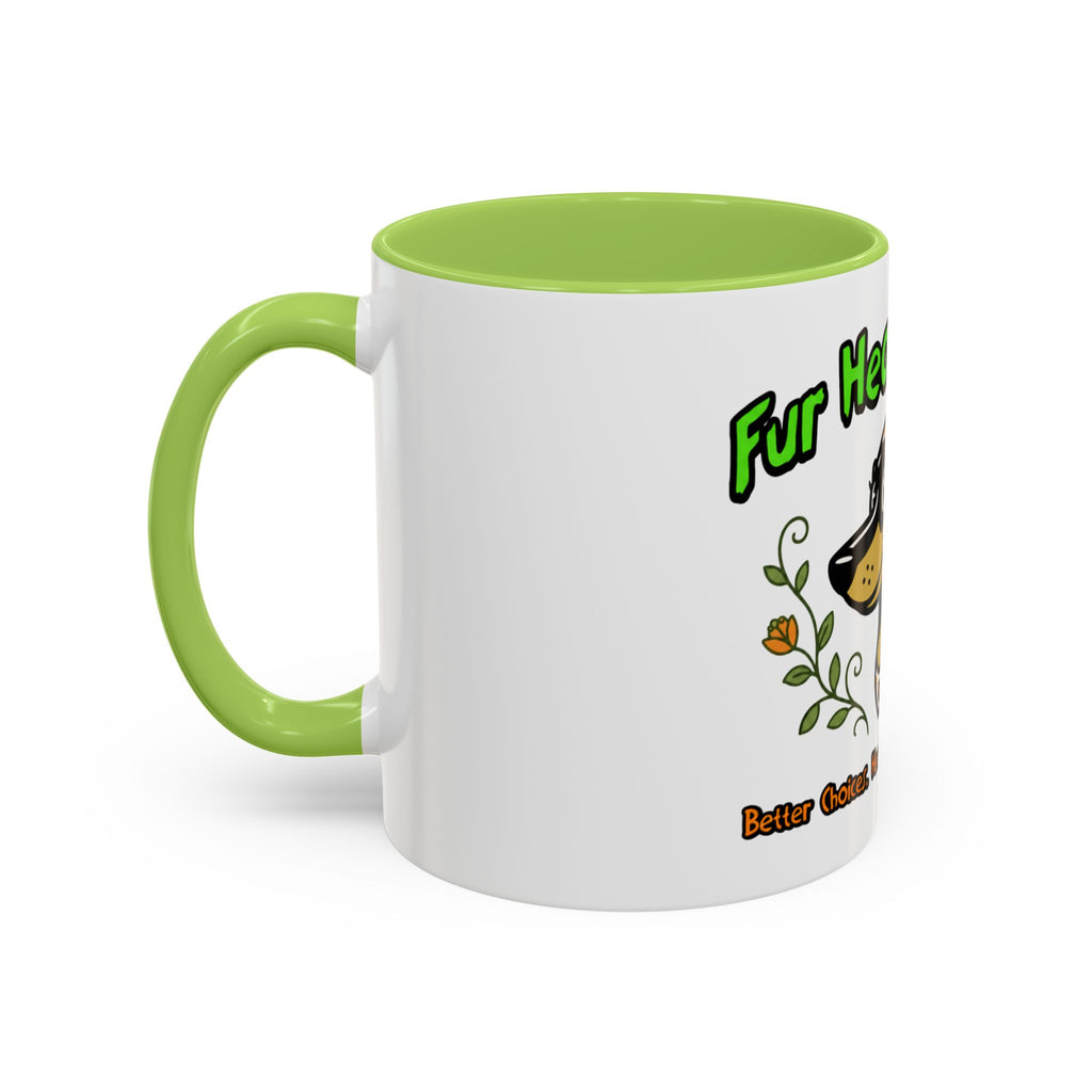 Dog Lover Coffee Mug — “Fur Health Sake” Cute Dachshund Accent Mug (11/15oz)