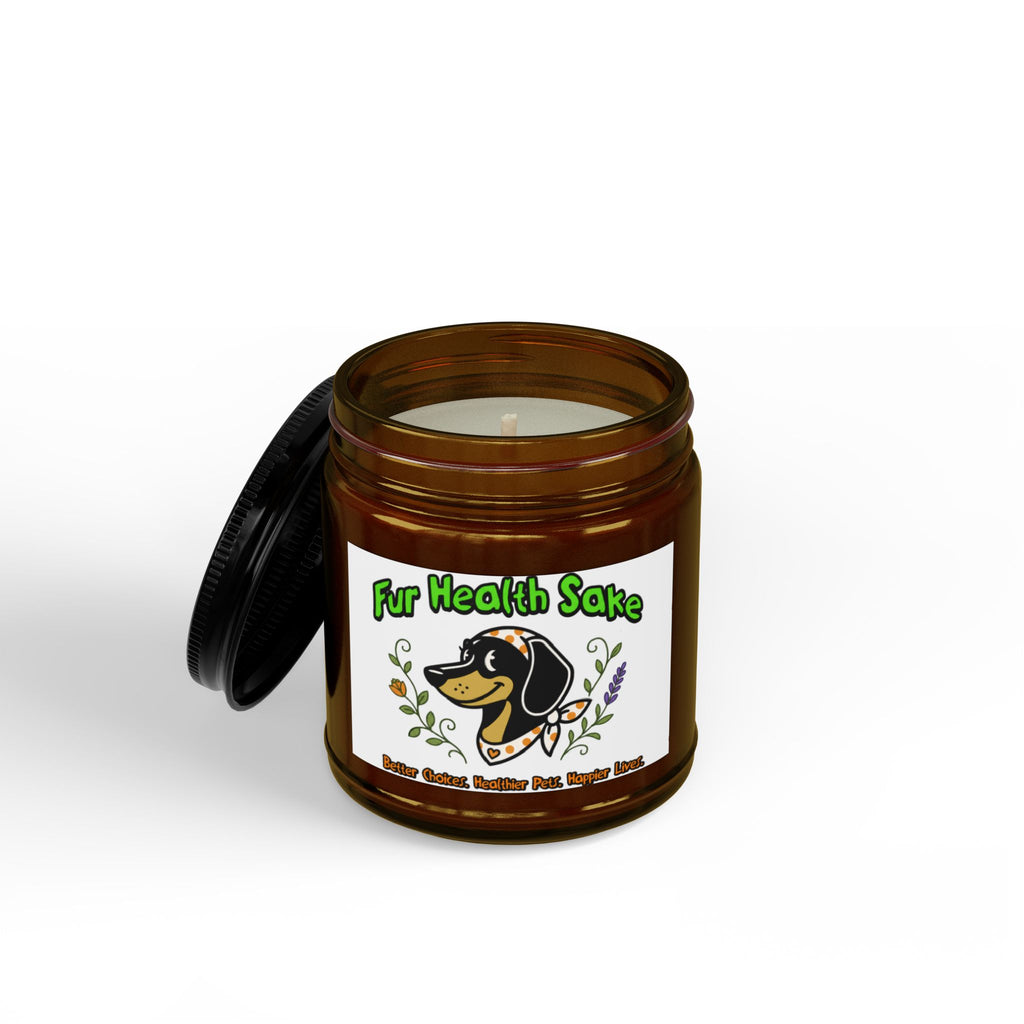 Fur Health Sake Scented Soy Candle — Dog Lover Aromatherapy Jar (4oz & 9oz)